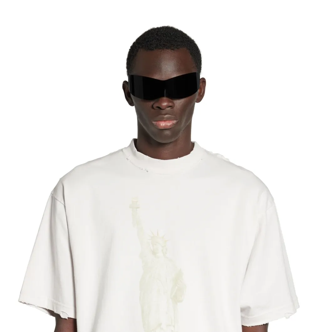 Paris Liberty T-shirt Medium Fit in Off White