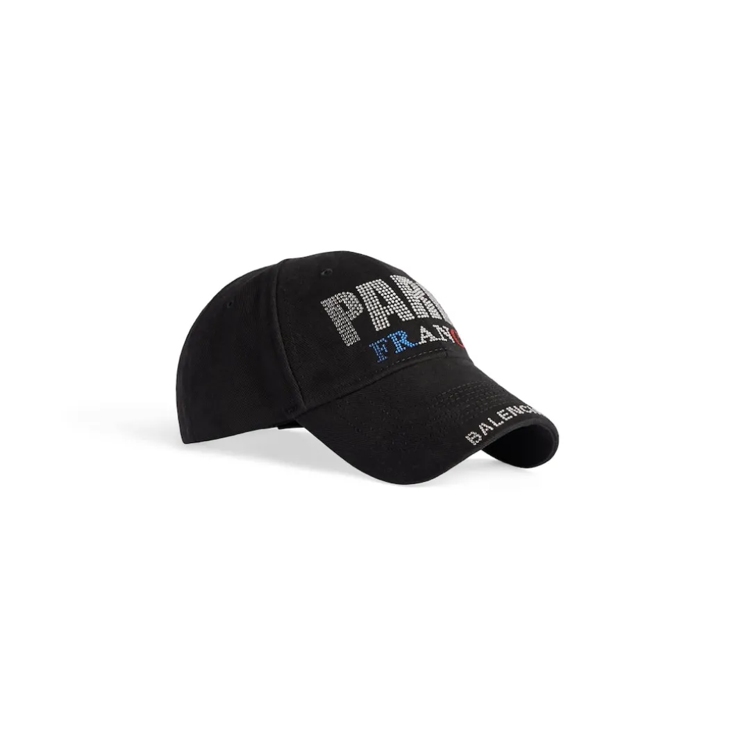 Paris Strass Cap in Black