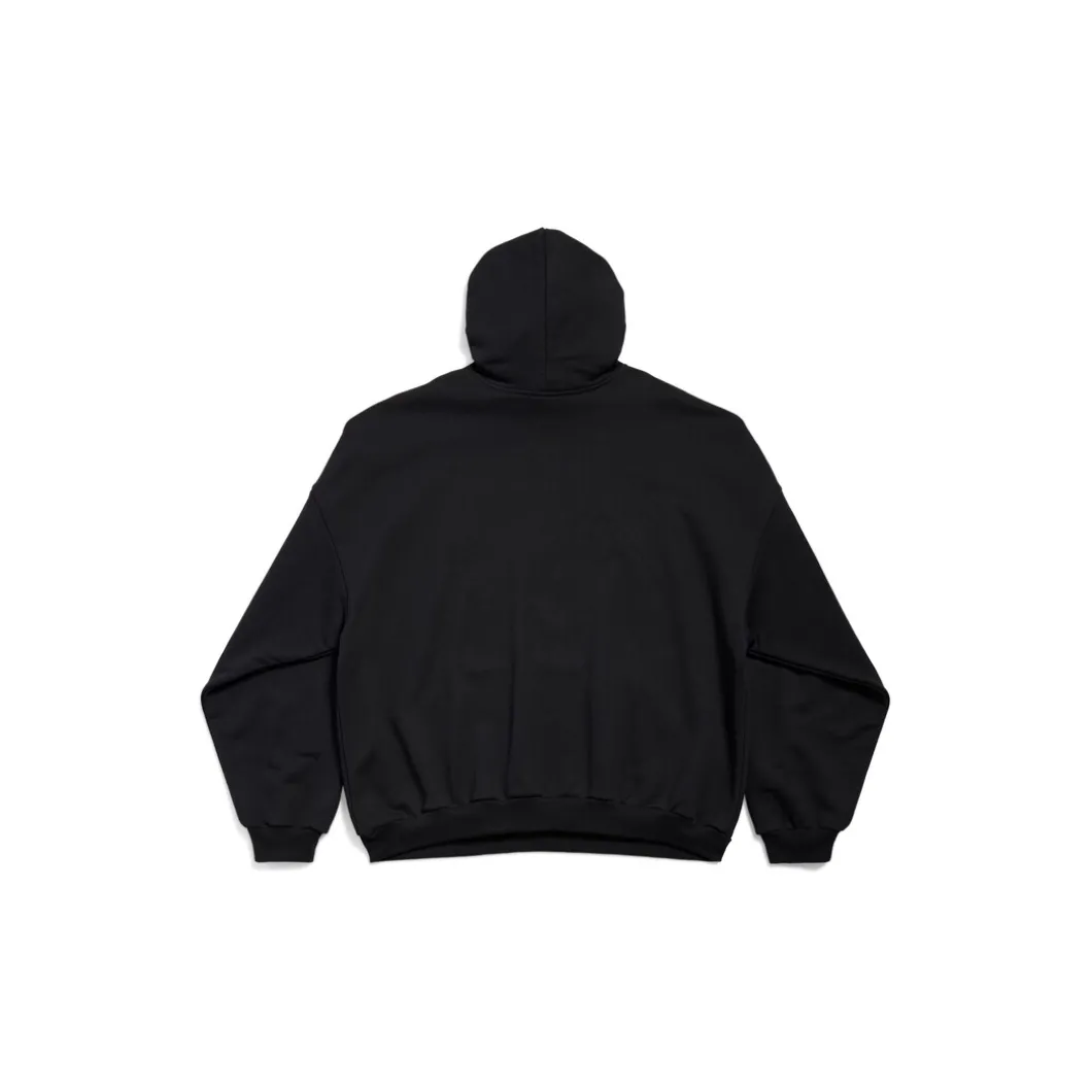Paris Strass Hoodie Large Fit in Black