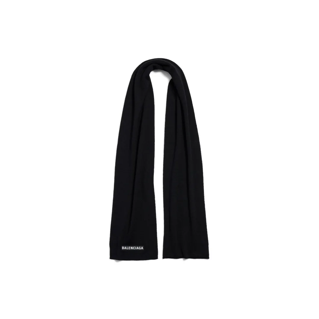 Patch Scarf in Black