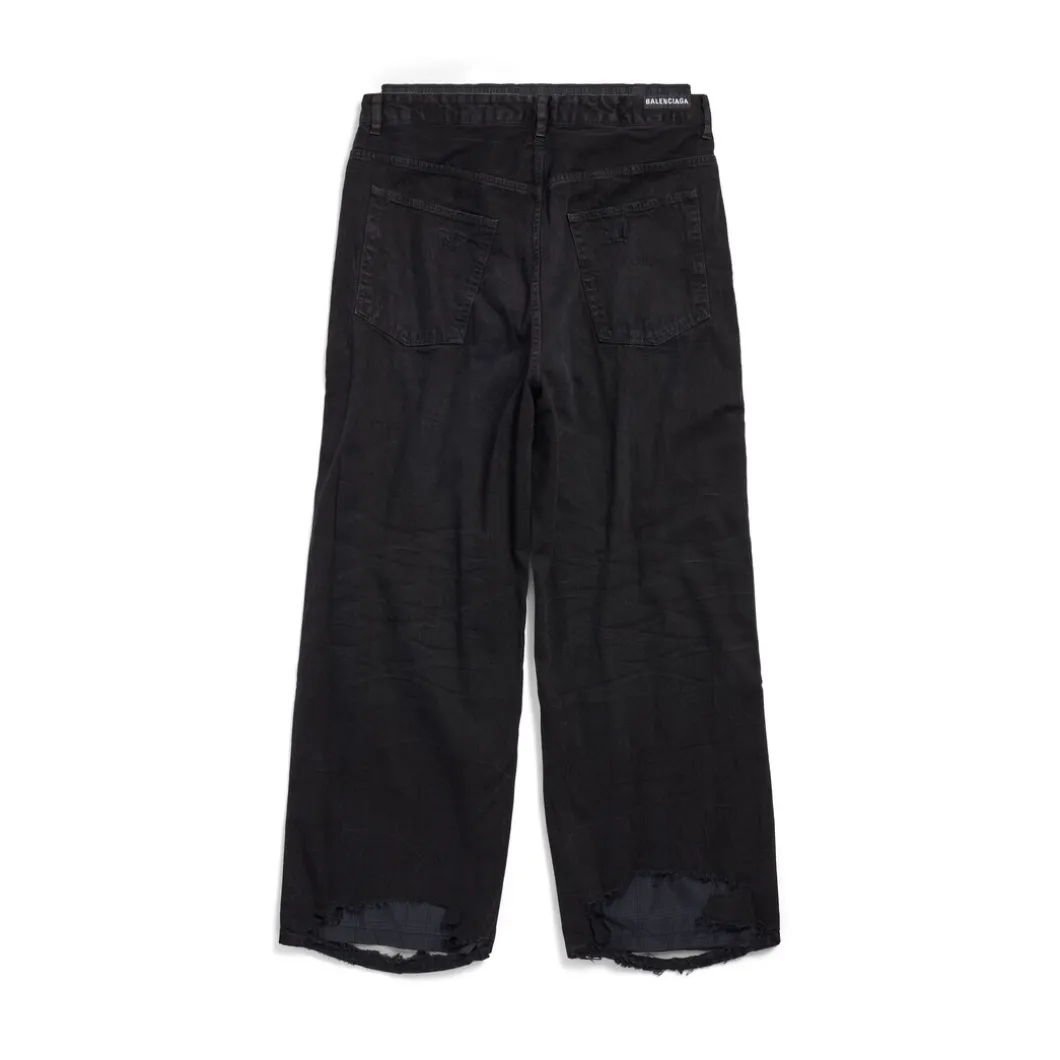 Patchwork Pyjama Pants in Black