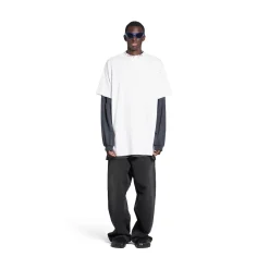Pierced T-shirt Oversized in White