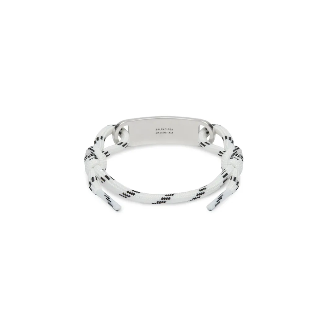 Plate Bracelet in White