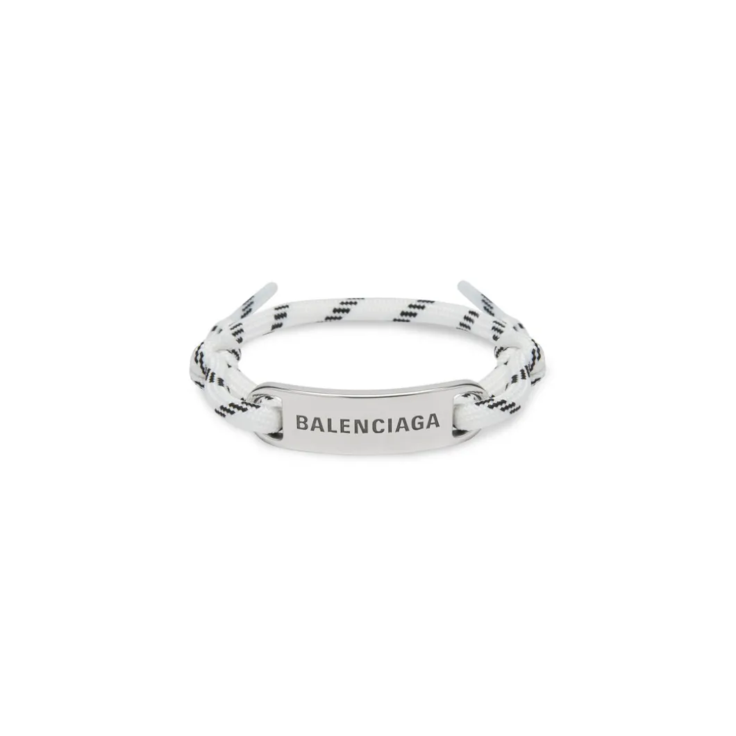 Plate Bracelet in White
