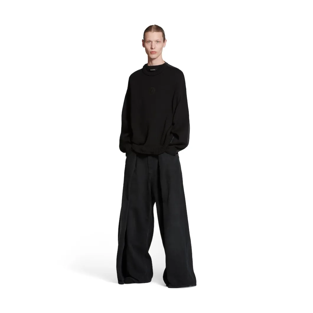 Political Campaign Hybrid Sweater in Black