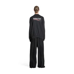 Political Campaign Hybrid Sweater in Black