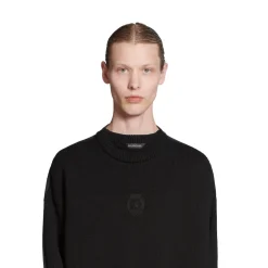 Political Campaign Hybrid Sweater in Black