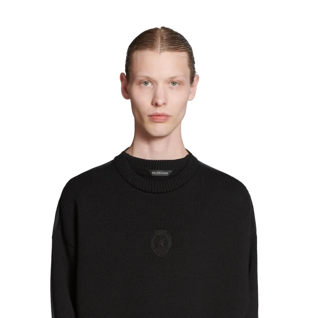 Political Campaign Hybrid Sweater in Black