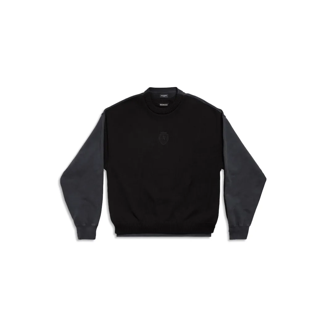 Political Campaign Hybrid Sweater in Black