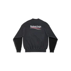 Political Campaign Hybrid Sweater in Black