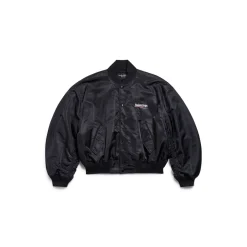 Political Campaign Varsity Jacket in Black
