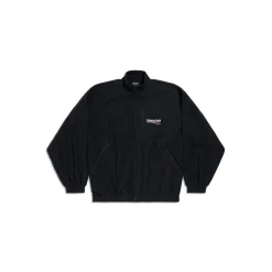 Political Campaign Zip-up Jacket in Black