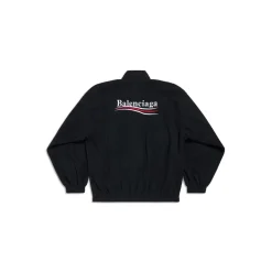 Political Campaign Zip-up Jacket in Black