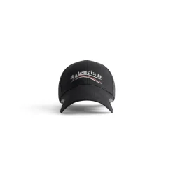 Political Stencil Cap in Black/white
