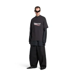 Political Stencil T-shirt Medium Fit in Black/white