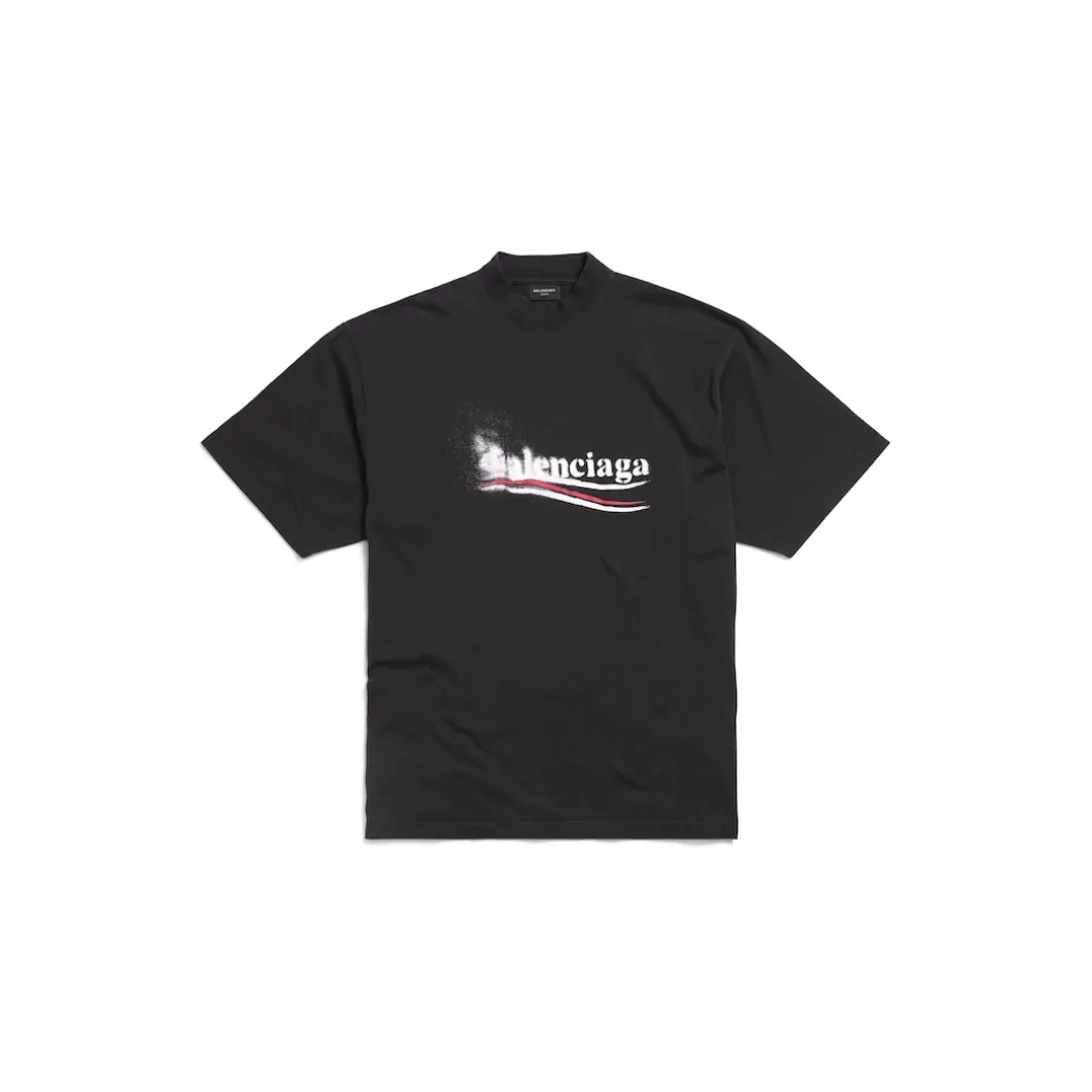 Political Stencil T-shirt Medium Fit in Black/white