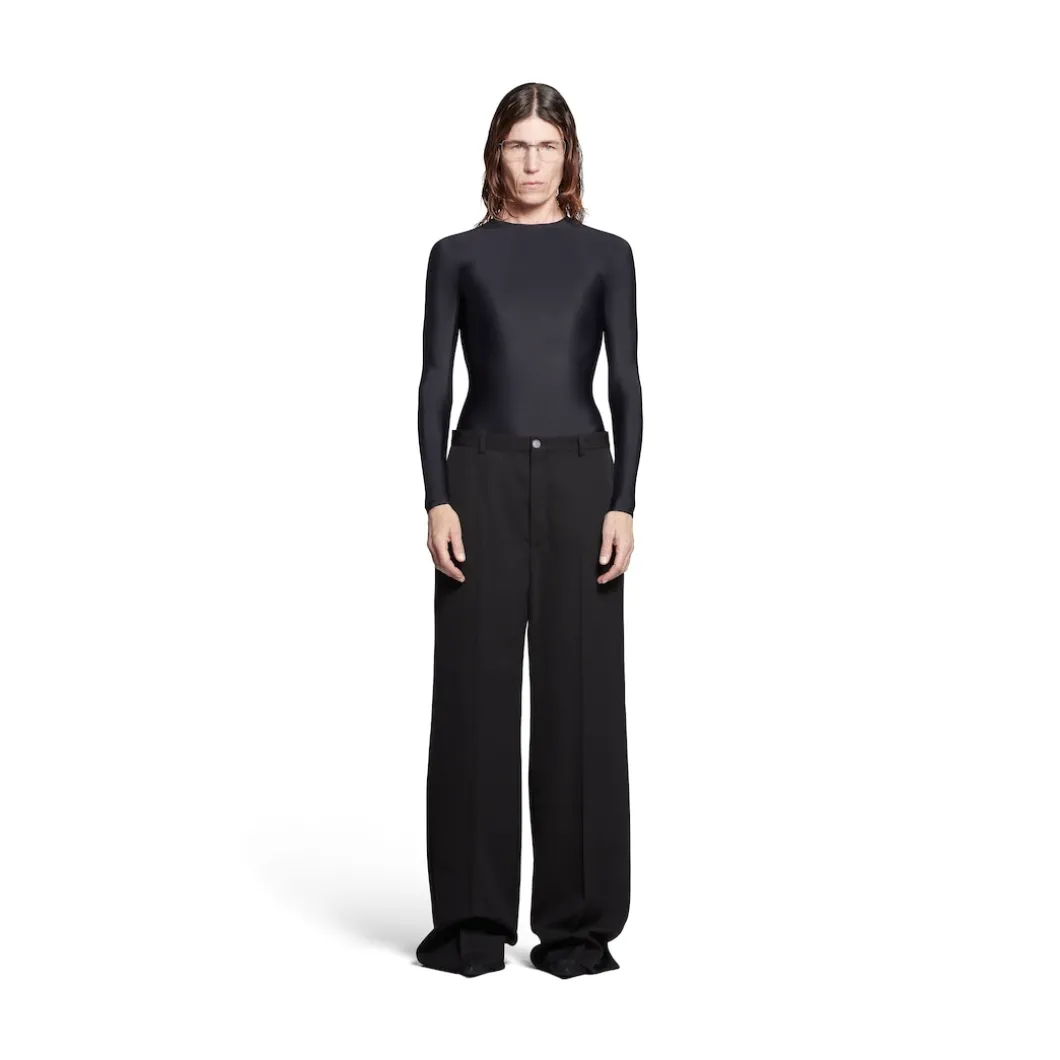 Regular Fit Tailored Pants in Black