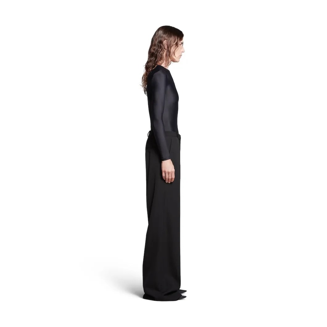 Regular Fit Tailored Pants in Black