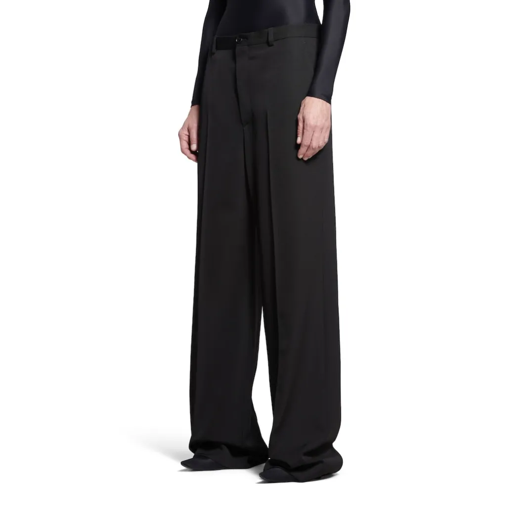 Regular Fit Tailored Pants in Black