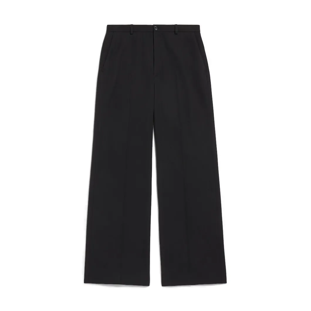 Regular Fit Tailored Pants in Black