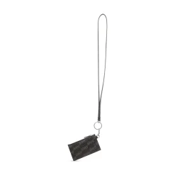 Signature Card Case On Keychain Bb Monogram Coated Canvas in Black