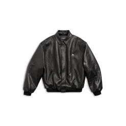 Sporty B Shearling Jacket in Black