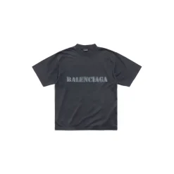 Stencil Type T-shirt Medium Fit in Black