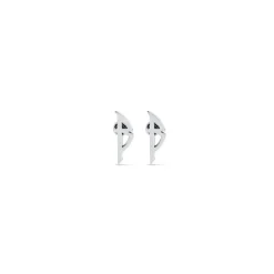 Typo Metal Earrings in Silver
