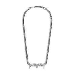 Typo Metal Necklace in Silver