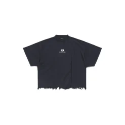 Unity Sports Icon Cropped T-shirt Large Fit in Black/white