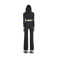 Women's Activewear Flared Slim Pants in Black