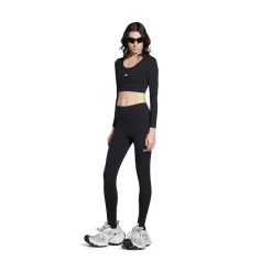 Women's Activewear Long Sleeve Sports Bra in Black