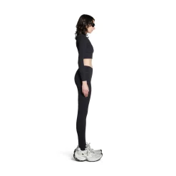 Women's Activewear Long Sleeve Sports Bra in Black