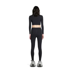 Women's Activewear Long Sleeve Sports Bra in Black