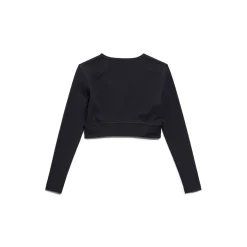Women's Activewear Long Sleeve Sports Bra in Black