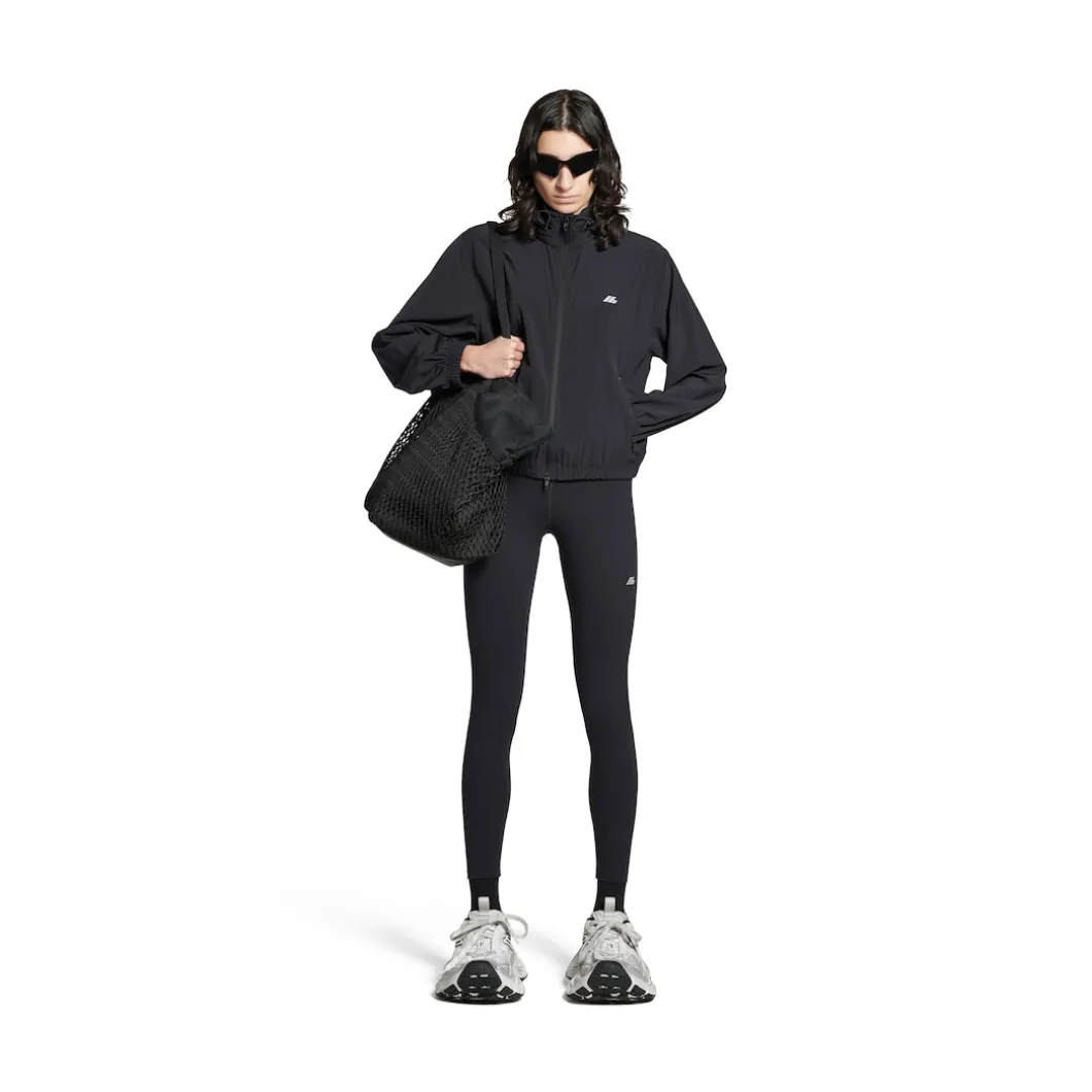Women's Activewear Shrunk Windbreaker in Black