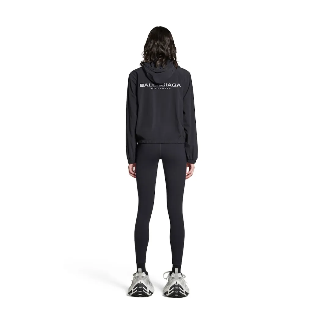 Women's Activewear Shrunk Windbreaker in Black