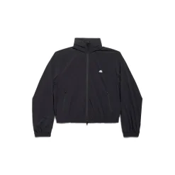 Women's Activewear Shrunk Windbreaker in Black