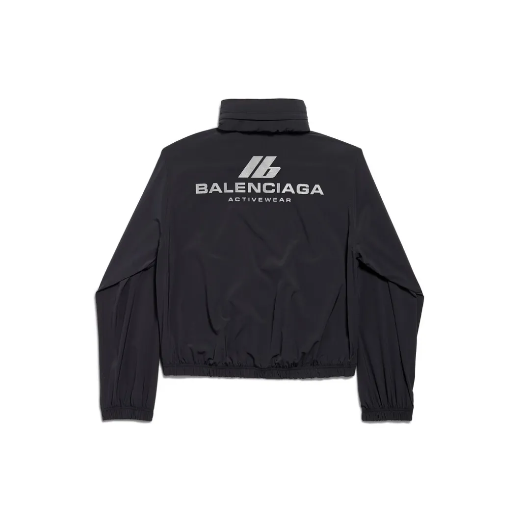 Women's Activewear Shrunk Windbreaker in Black