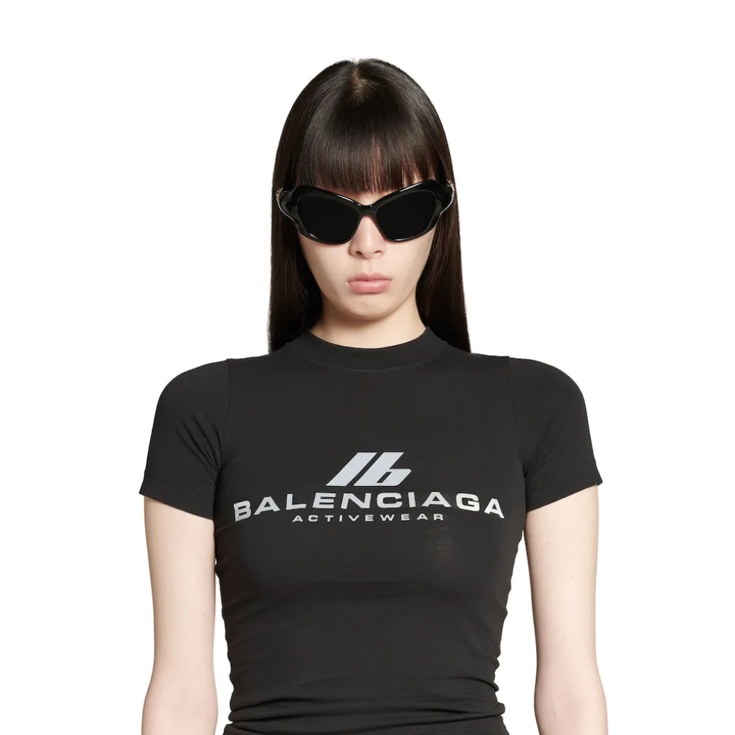 Women's Activewear T-shirt Fitted in Black