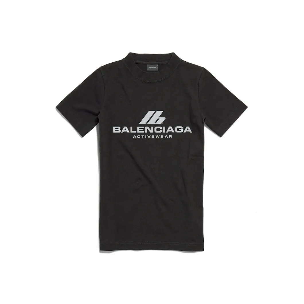 Women's Activewear T-shirt Fitted in Black