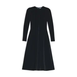 Women's A-line Crewneck Dress in Black