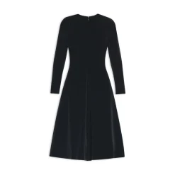 Women's A-line Crewneck Dress in Black