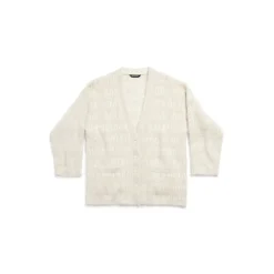 Women's Allover Furry Cardigan in Light Beige
