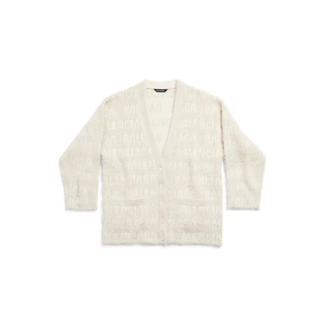 Women's Allover Furry Cardigan in Light Beige