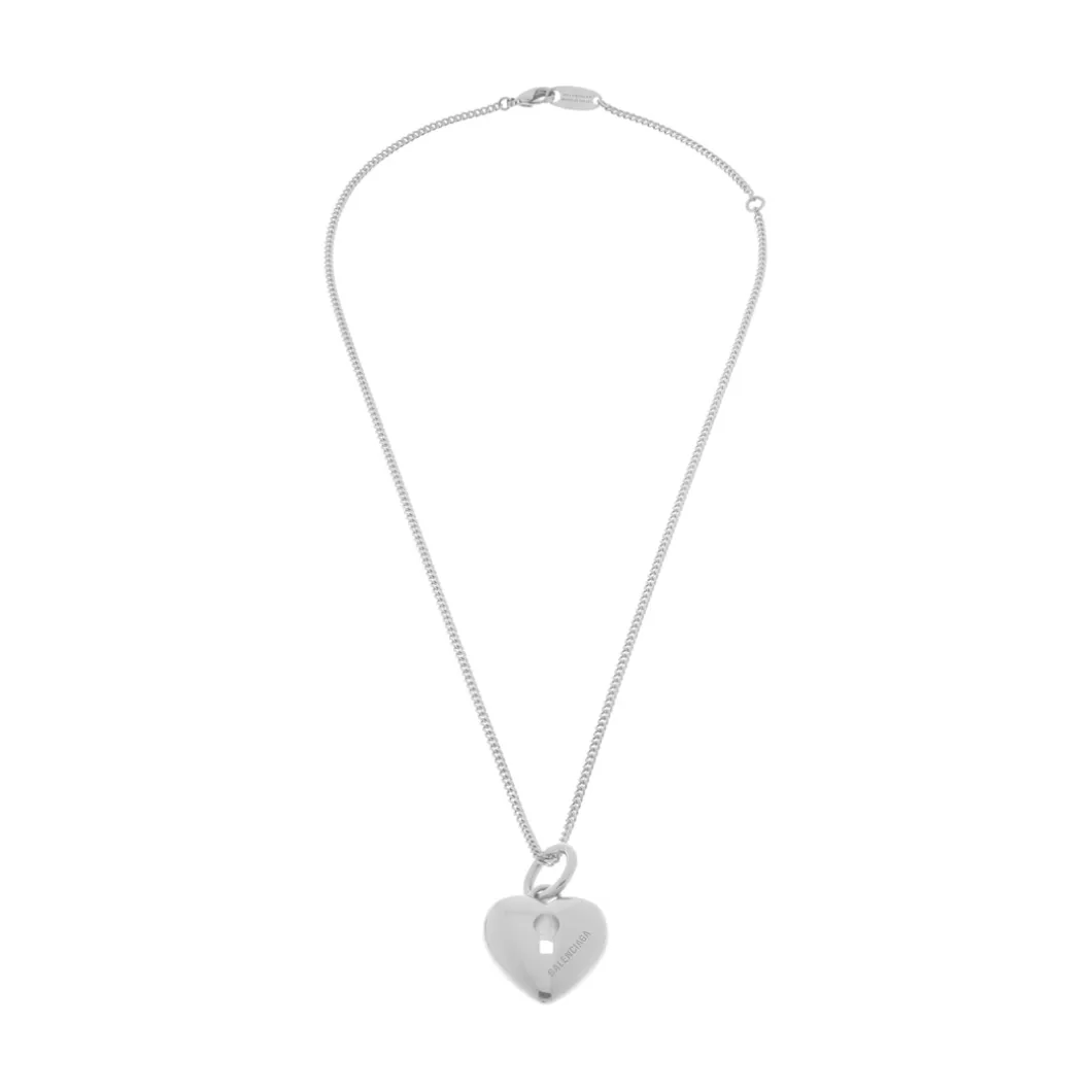 Women's Amour Heart Necklace in Silver