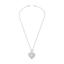 Women's Amour Heart Necklace  in Silver