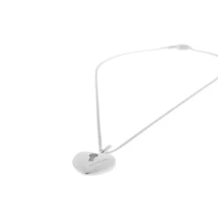 Women's Amour Heart Necklace in Silver