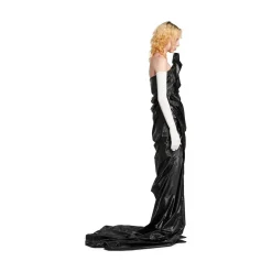 Women's Asymmetric Bustier Gown in Black