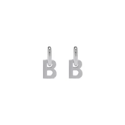 Women's B Chain Xl Earrings in Silver
